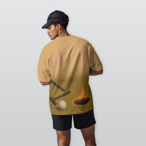 Burnt Edge Oversize Crewneck T-Shirt|230GSM Cotton